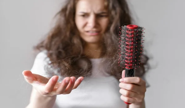 female with tangled hair